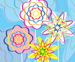 Cartoonized Flowers Design